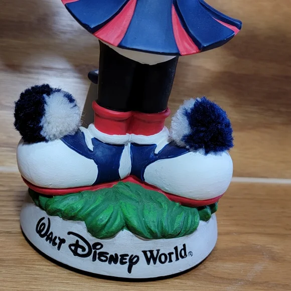 Vintage Walt Disney World Bobblehead Minnie Mouse Cheerleader Red, Blue … - Picture 9 of 15
